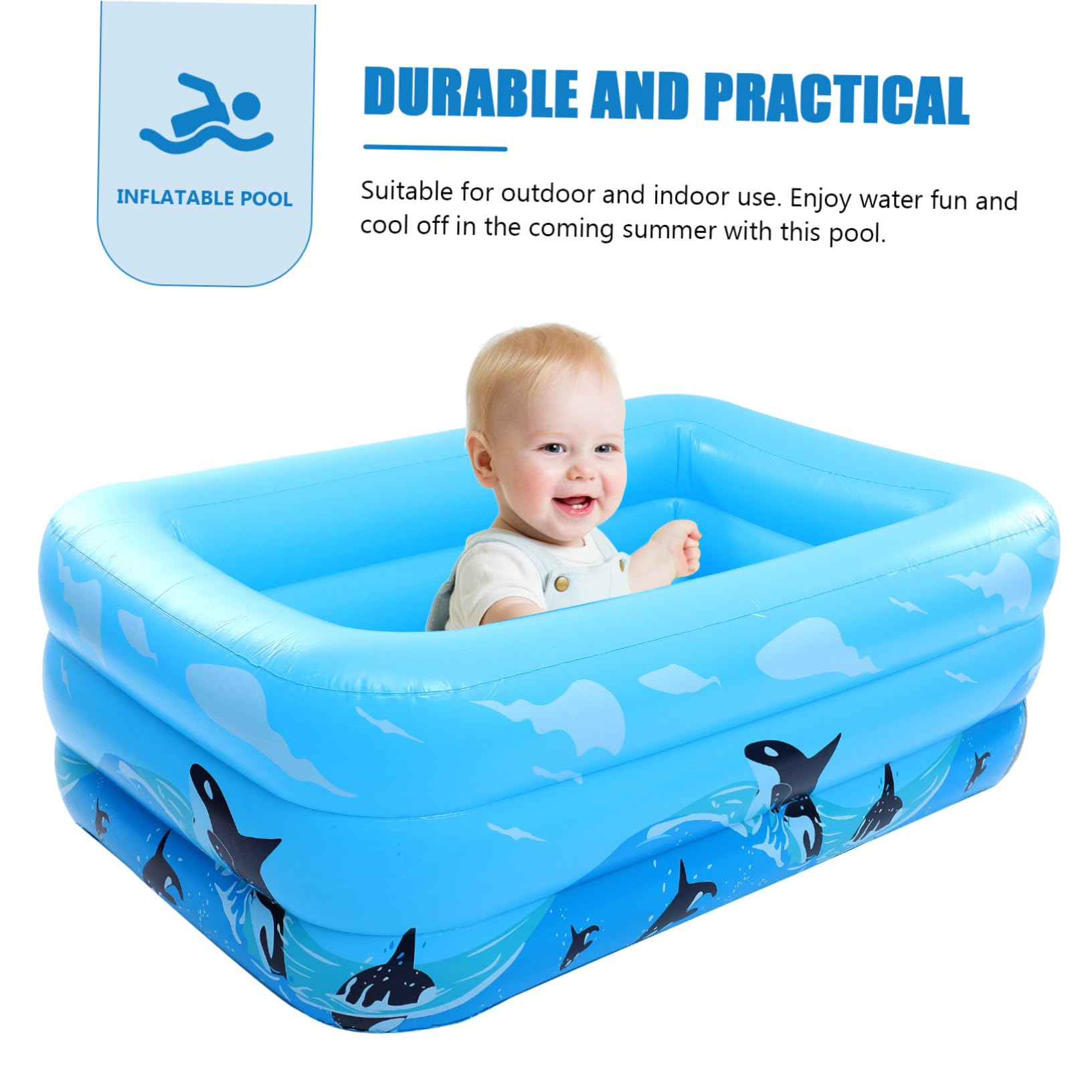 Piscina Gonfiabile e Resistente Facile Gonfiare e Sgonfiare Per Divertimento