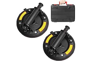 Glass Suction Cups for Heavy Duty Lifting - 2 Pack Glass Window...