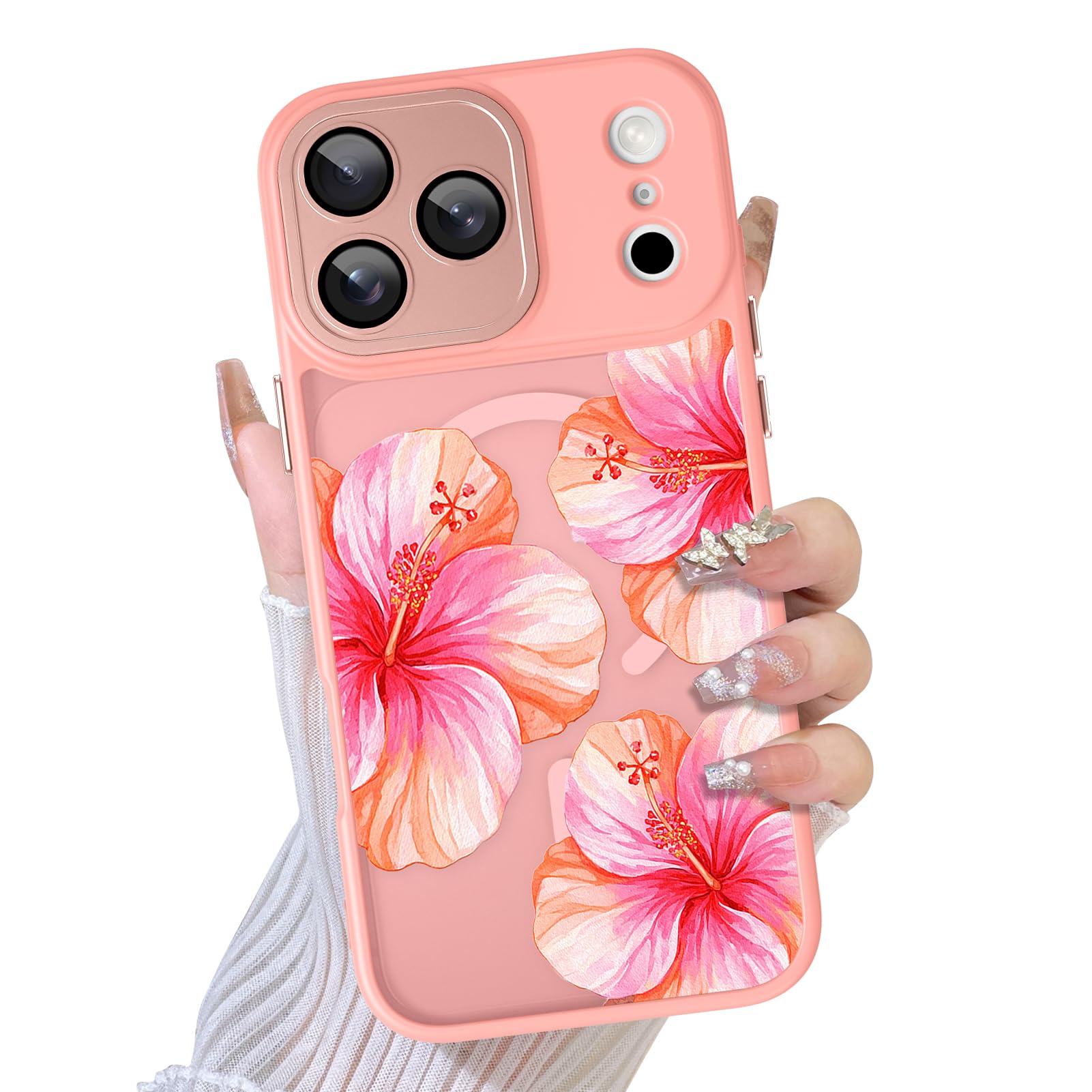 TEAUGHT Compatibile con iPhone 17 Pro Max Custodia con motivo floreale