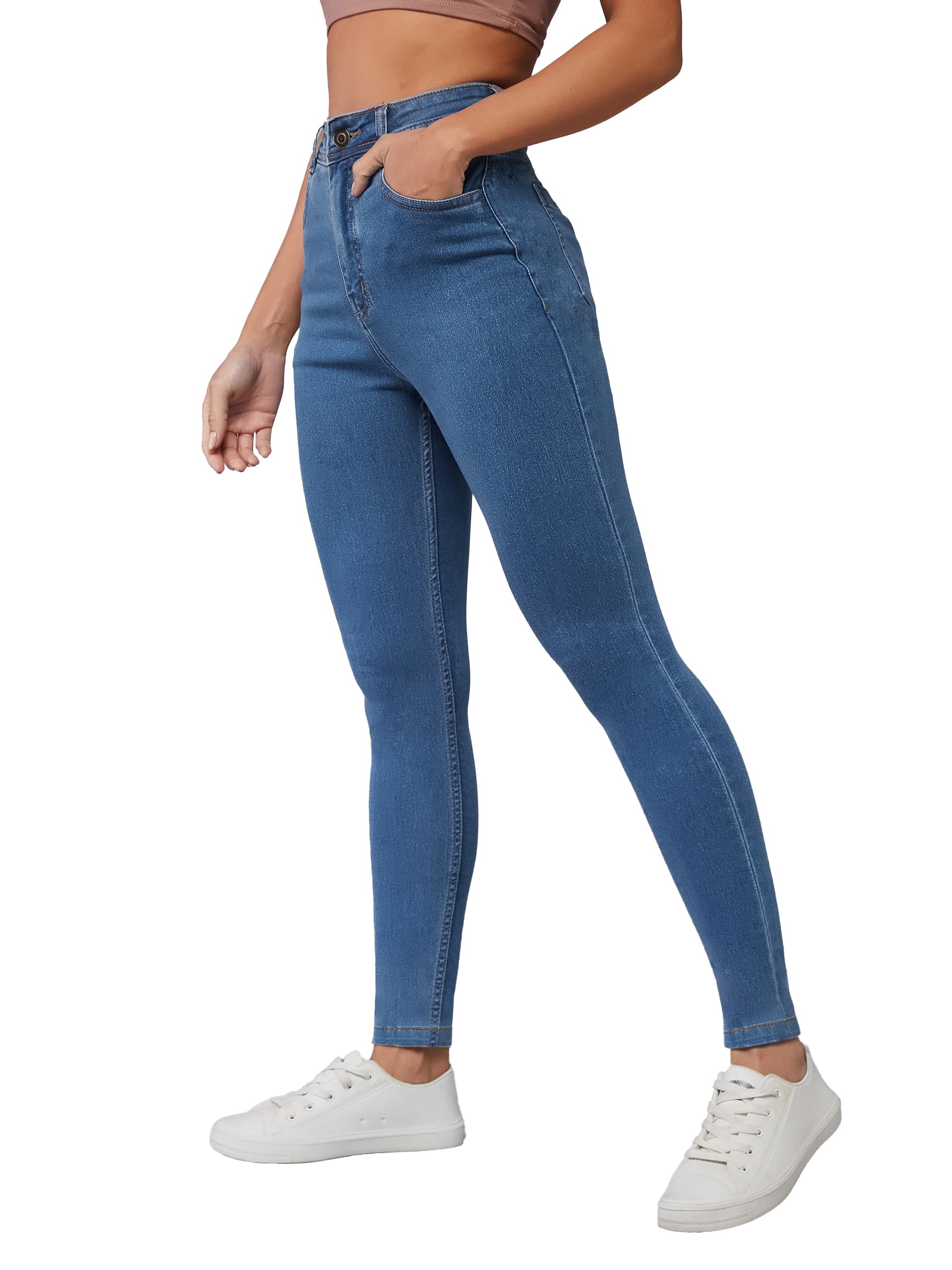 miss chase Women's Skinny High Rise Jeans-picture-14