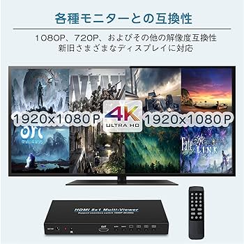 HDMI 画面切り替え器 8x1 1080p HDMI画面分割切替器 8入力 Amazon.co.jp: HDMI 画面切り替え器 8x1 1080p 画面分割切替器 8