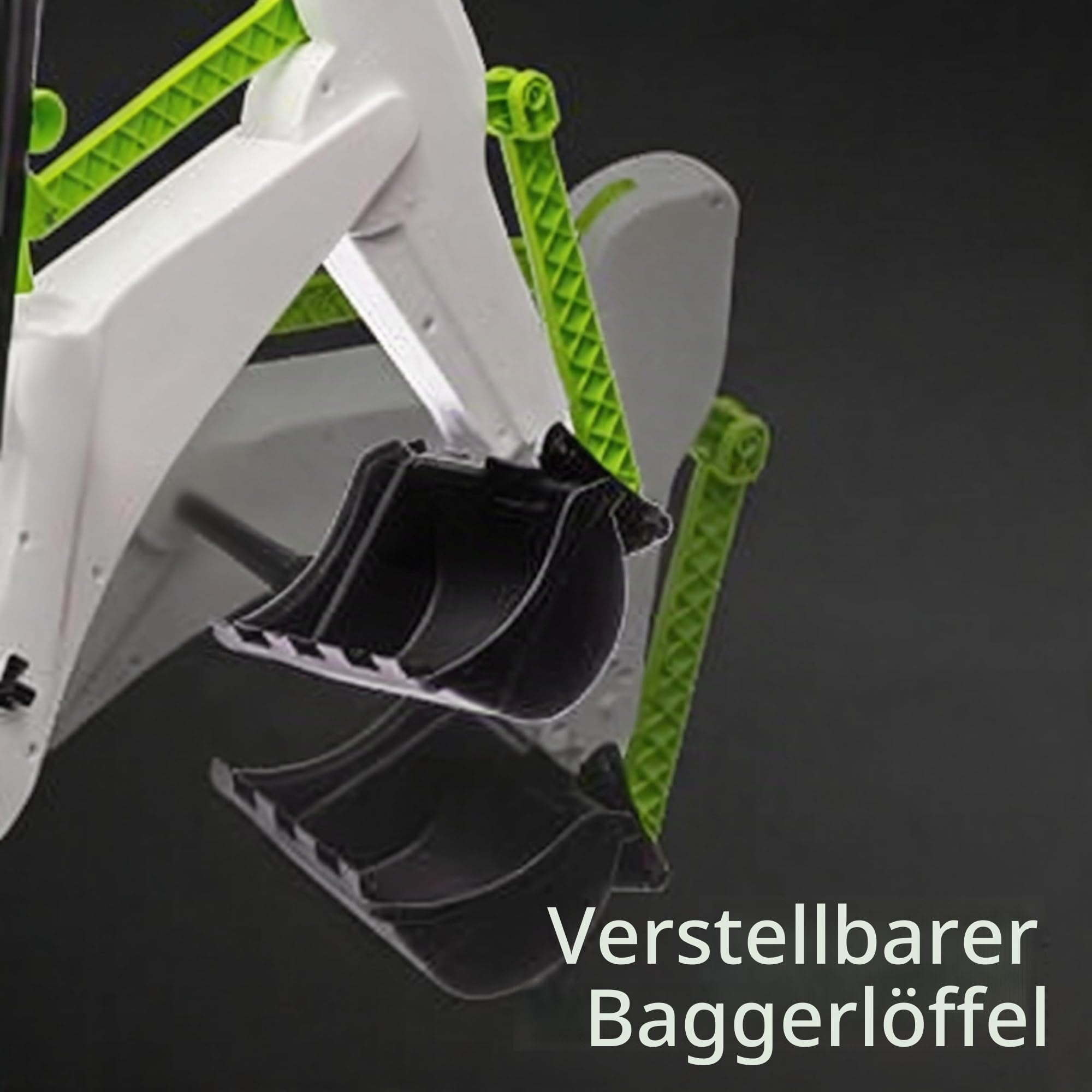 Garvee Kinder Elektrobagger 12V mit Frontlader, Bulldozer & abnehmbarem Zelt, Aufsitzbagger mit Fernbedienung, Hupe, 2-4 km/h, Elektro Baufahrzeuge, Elektrotraktor für Kinder ab 3 Jahren, Weiß