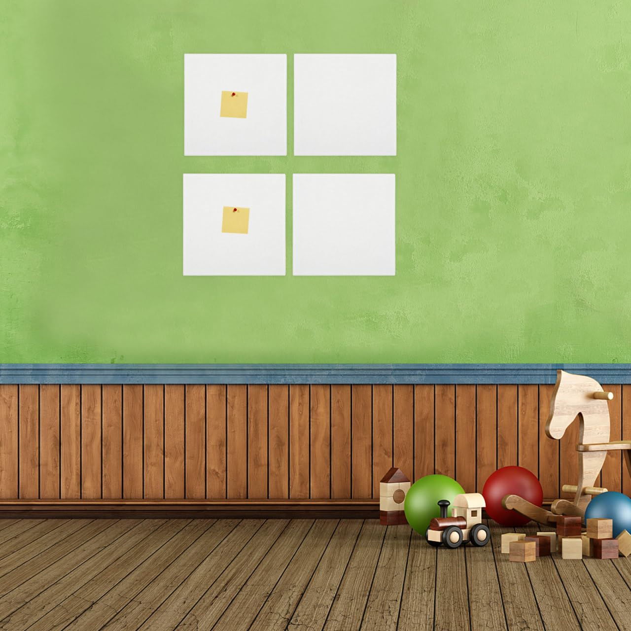 Operitacx 6Er Set Filz Pinnwand 30X30Cm Selbstklebende Akustikplatte Filzbrett Zur Schalldämmung Und Fotoanzeige Für Büro Schule Zuhause Und Dekoration