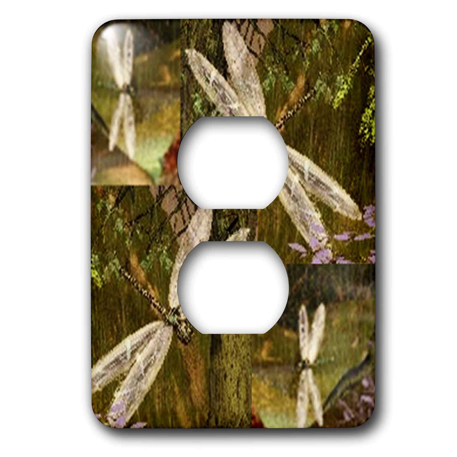 Couvercle de prise Dragon Flies double plaque interrupteur