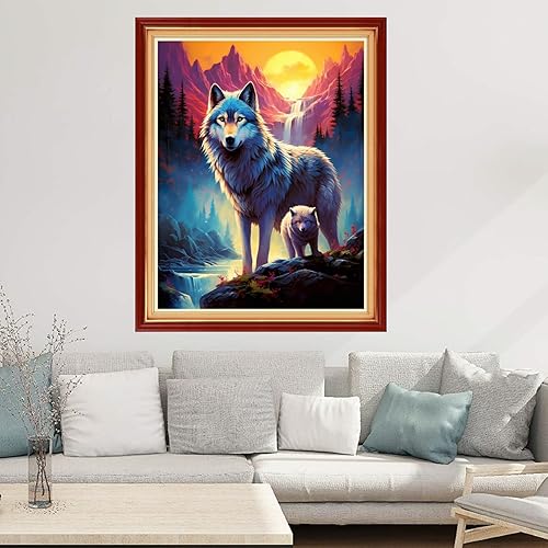 Miniatura 61 de Joyhoor Kits de punto de cruz para principiantes, suministros de punto de cruz estampados, kits de bordado de costura preimpresión para adultos