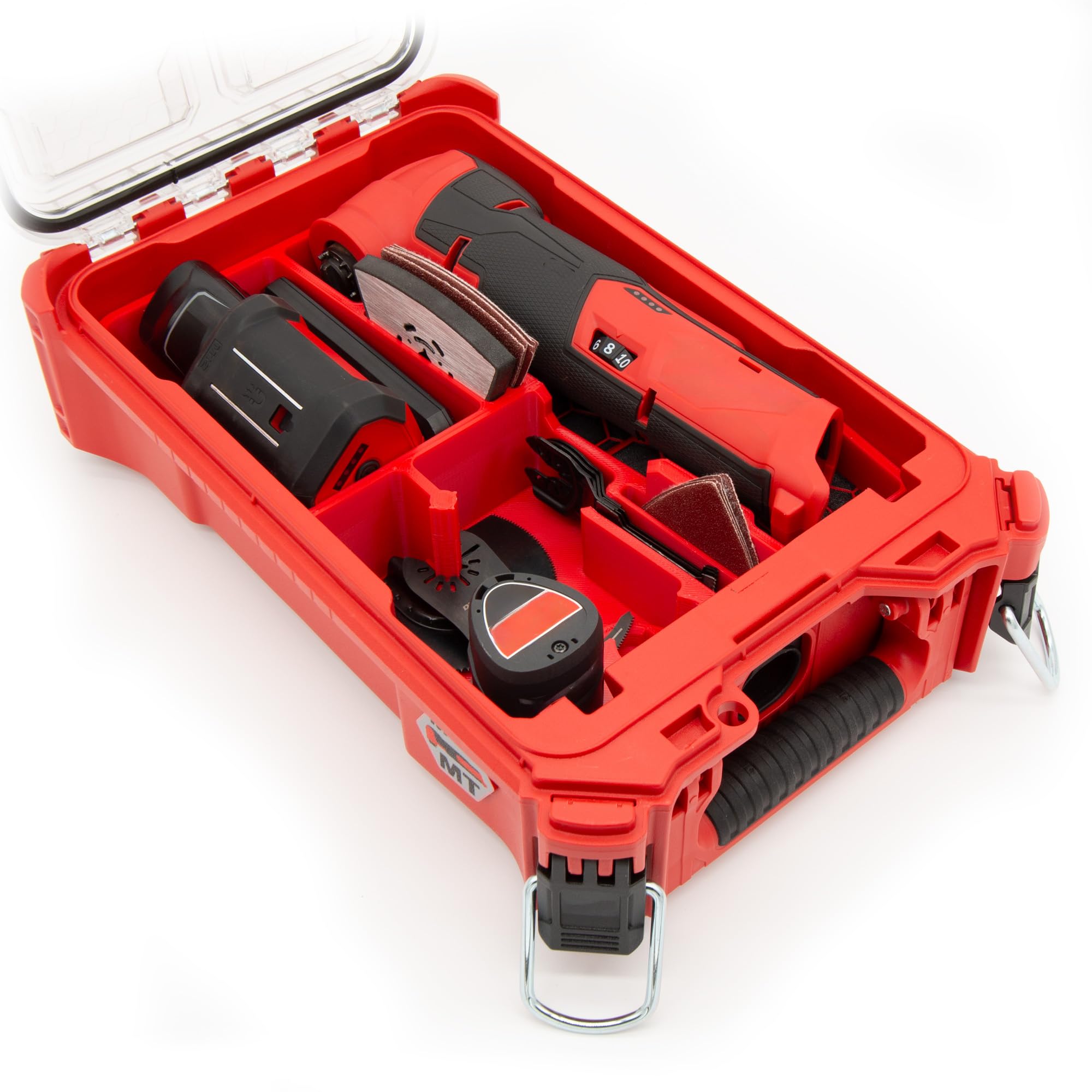 Packout Compact Tool Organizer for 2526-20 M12 Fuel Brushless Milwaukee Oscillating Multi-Tool, Accessories and Batteries for Enhanced Protection
