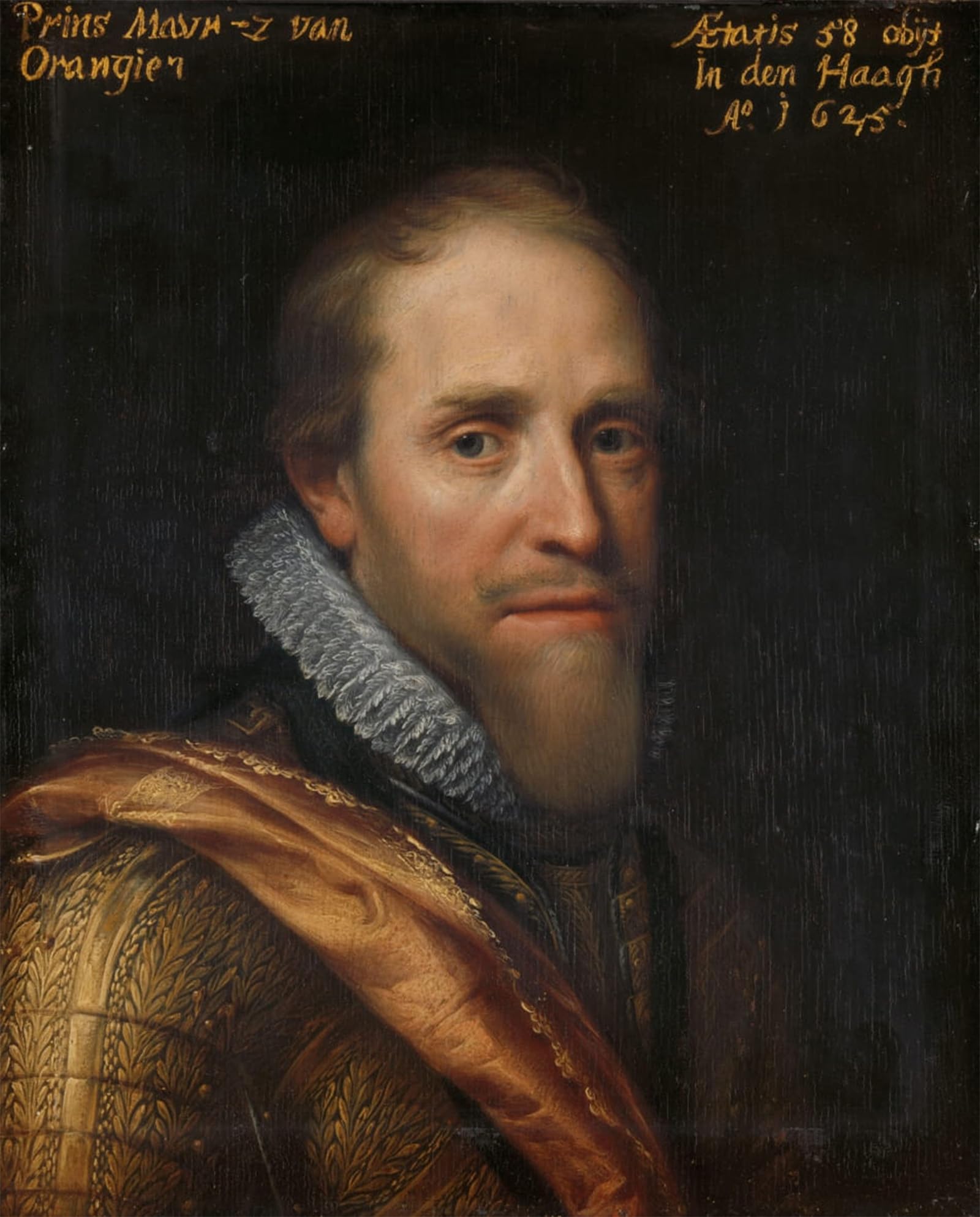 ARTXLXXBN Famous Print Painting Colorful Art Print Portrait of Maurice of Orange by Michiel Jansz Van Mierevelt Canvas Art Decorations for Home Decor 60x90cm