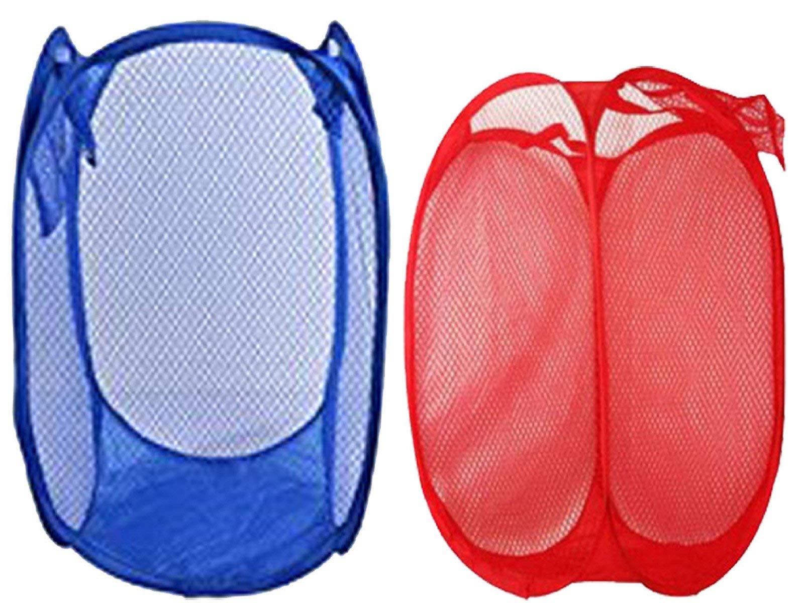 Kuber Industries Mesh Laundry Basket 2 Pcs Set (Big+Small) Code-SCS40