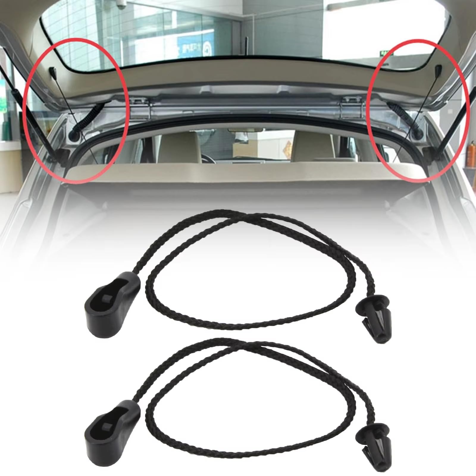Cuerdas Maletero Coche Compatible Con Ford Para Focus Para Mk2 2004-2011 Paquete Trasero Tira Estante Clips Correa Piezas Automóvil Elevación