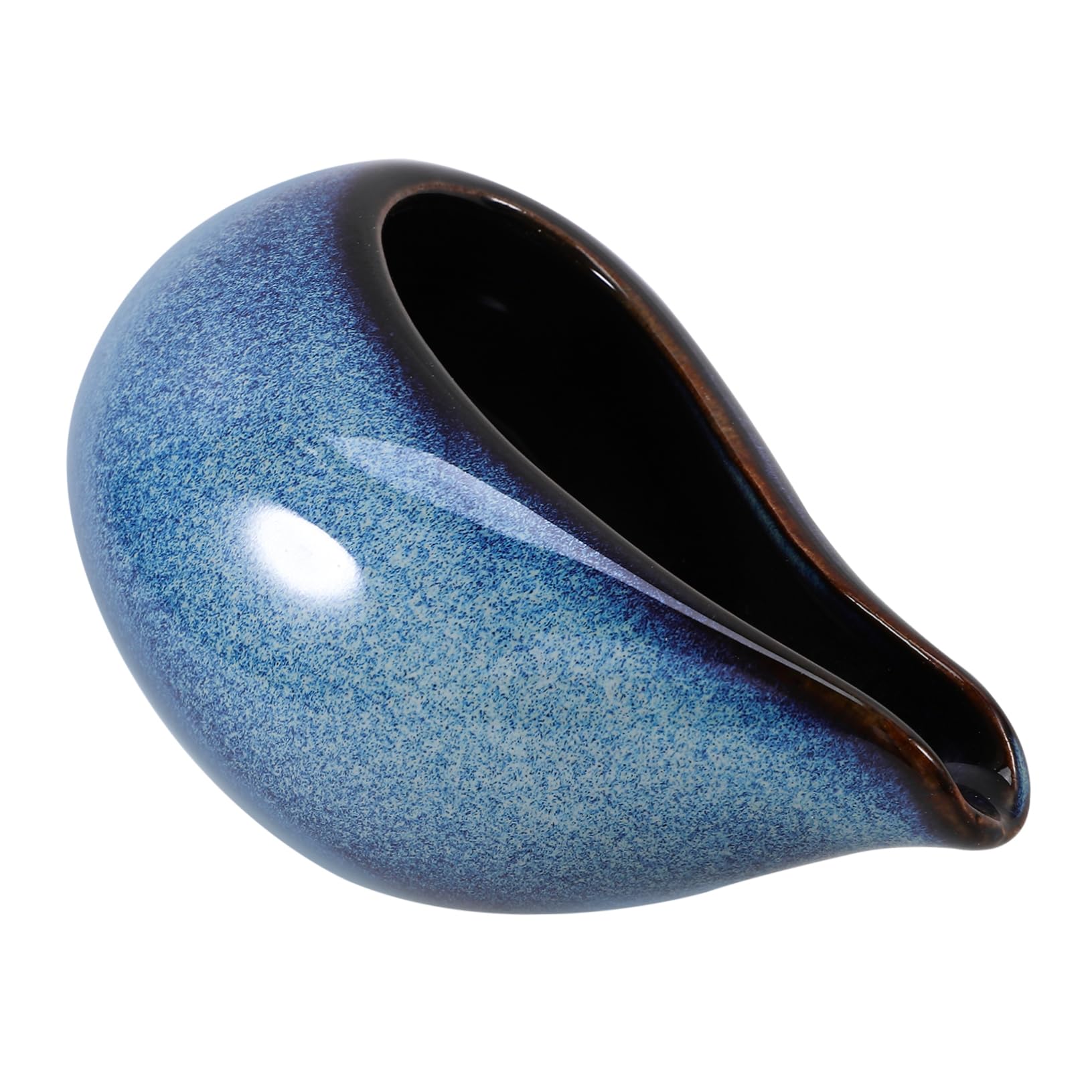 Mikinona Ceramic Milk Jug and Juice Funnel Creamer Cups Oatmilk Picnic Jug Puking Cat Gravy Boat Milk Pitcher Cocktail Jug Cat Creamer Pitcher Milk Jug Pourer Milk Container Ceramics Blue