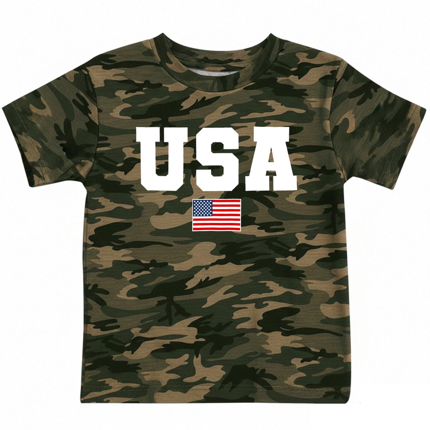 4th of July Shirts Toddler Boys Girls American Flag USA T-Shirt Kids Patriotic Tee Tops