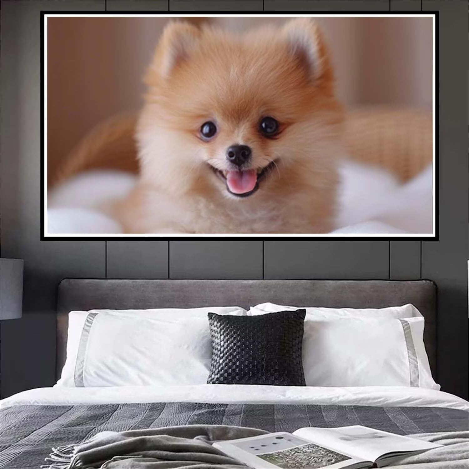 Diamond Painting Chien, 5D Chien Mignon Diamond Painting Grand Format 80x140cm, DIY Grande Taille kit Diamond Painting Point de Croix Cristal Art Peinture, Decoration Murale, Cadeau Femme - Z-424