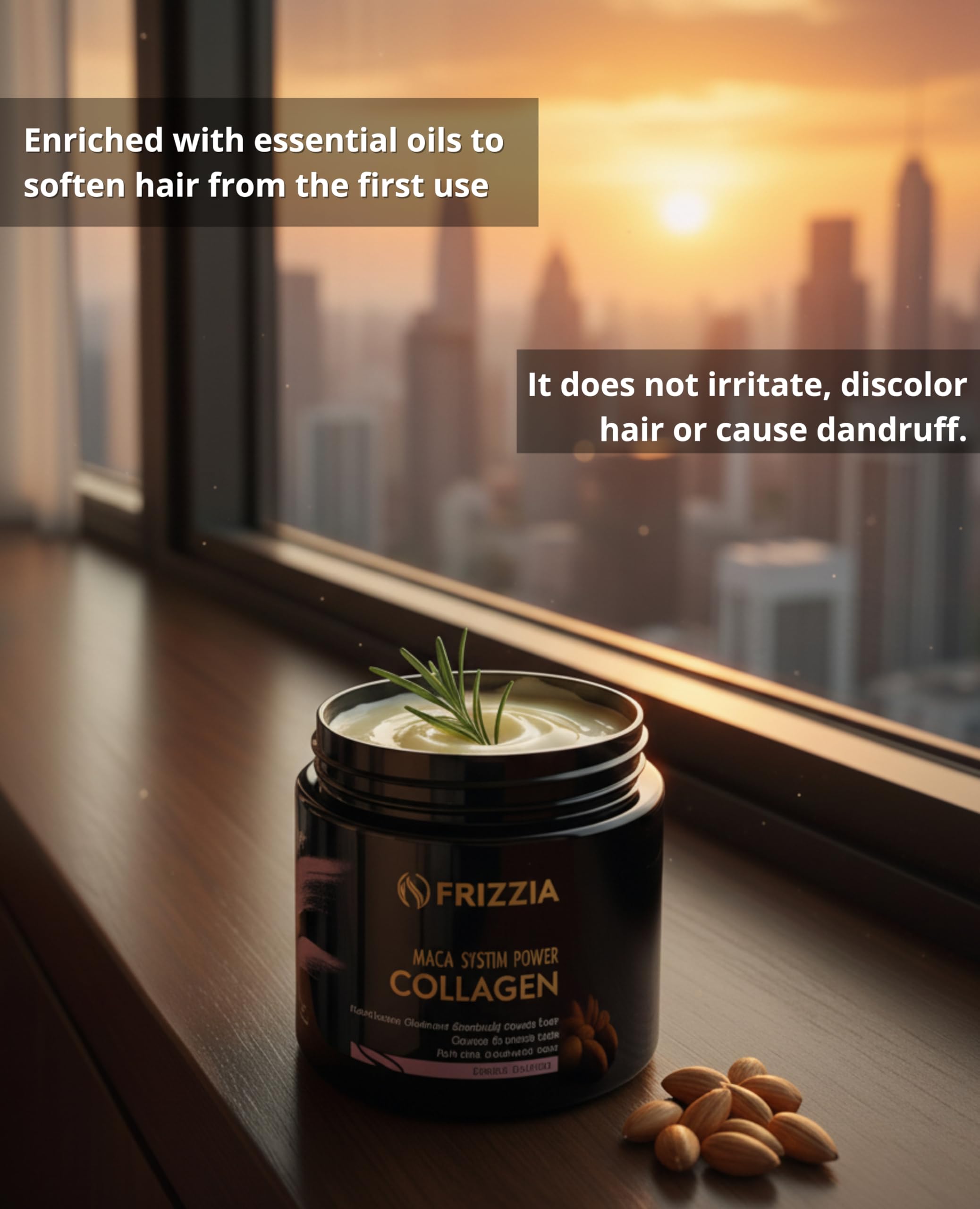Mascarilla capilar ULTRA Colágeno, FÁCIL de usar. Con aceite de argán y maca. Hidratación y brillo, tratamiento antiencrespamiento para cabello seco y dañado, suavidad profesional, 16.9 fl oz 3