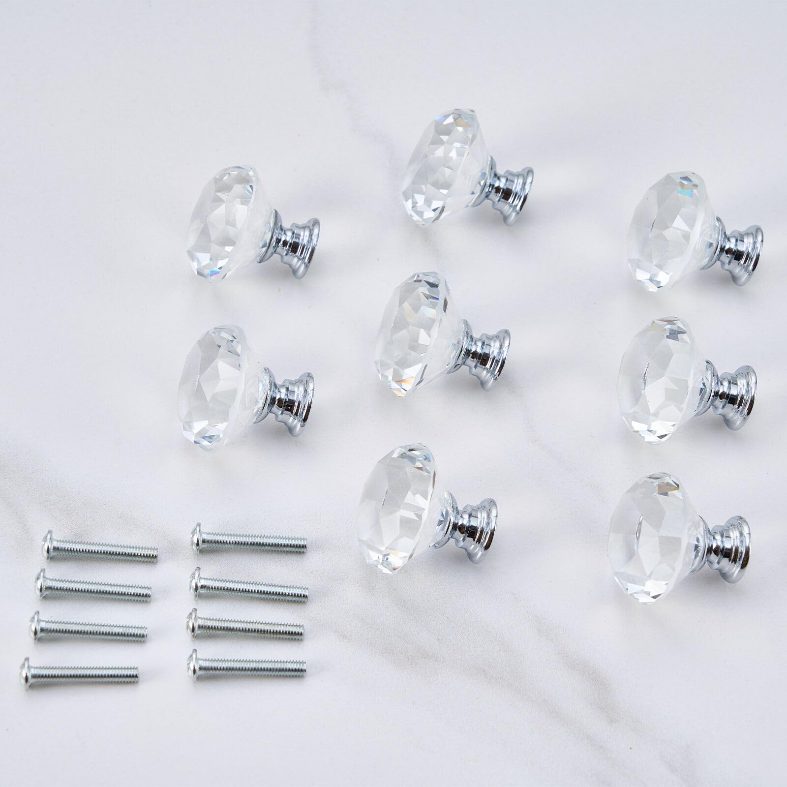 8pcs Bathroom Cabinet Knobs & Drawer Pull Handles