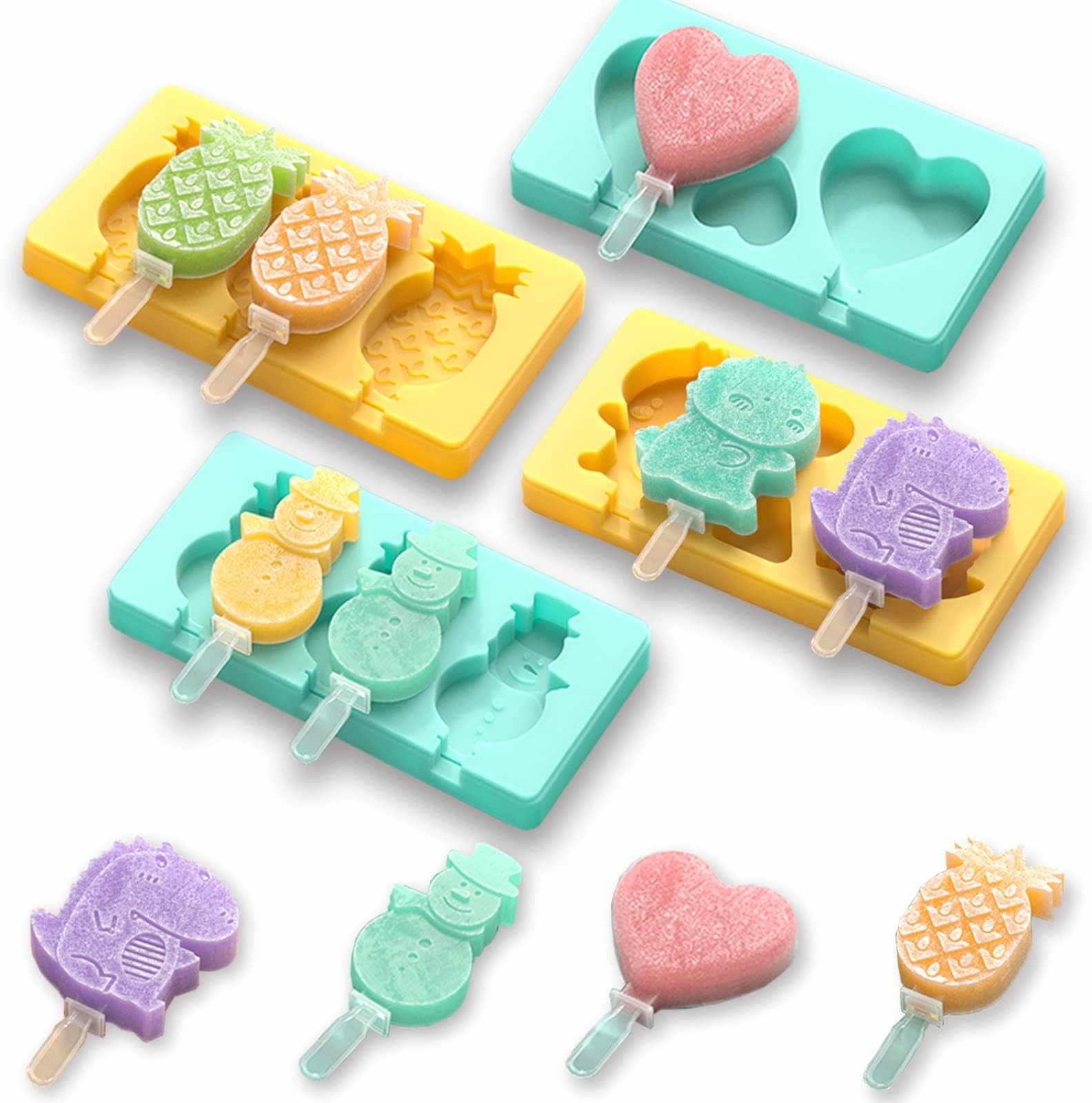 KOJI Ring Pops Silicone Molds, 8 ice pop molds (BPA & PHTHALATE Free) Home & Kitchen