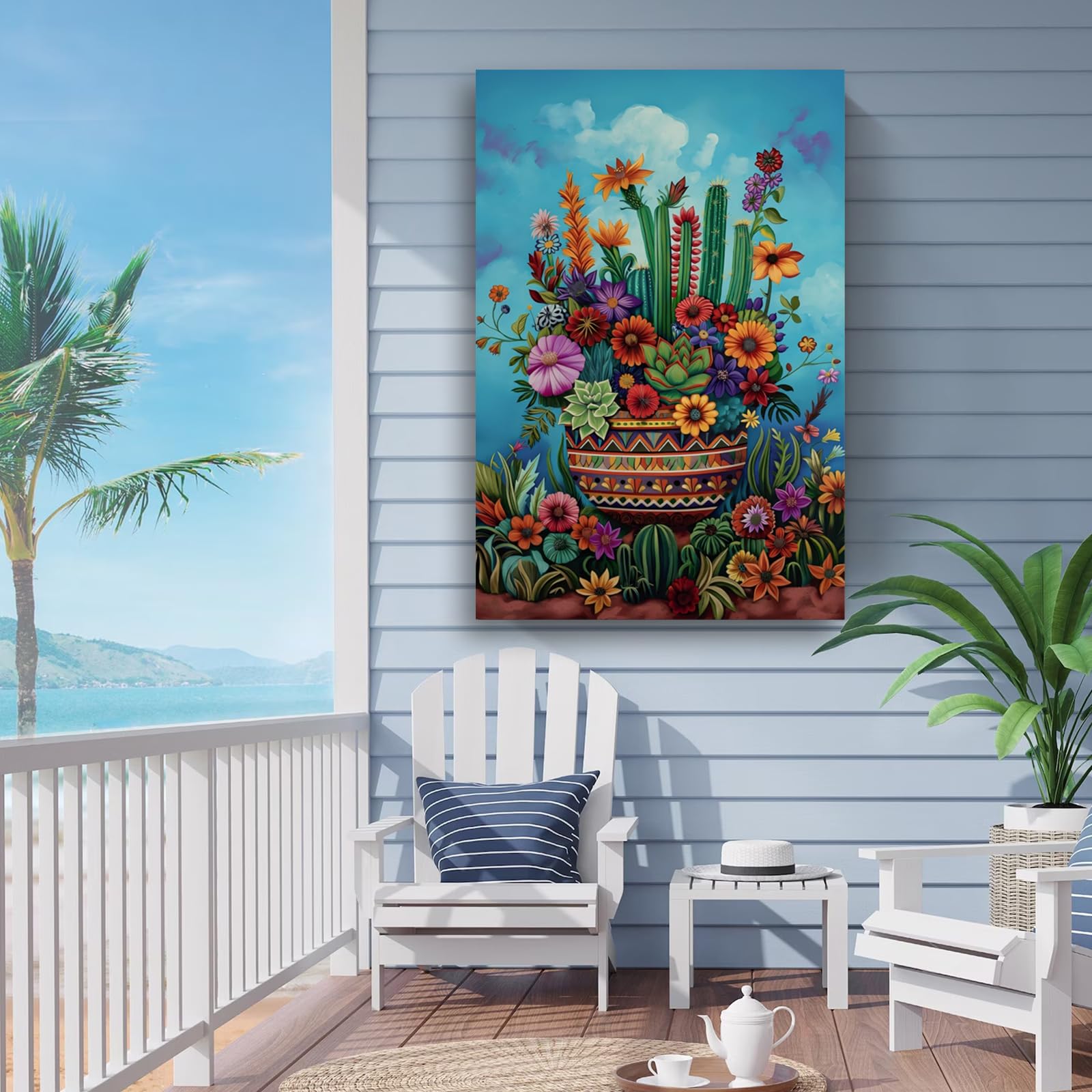 Amazon.com: Colorful Cactus and Succulent Wall Art, Vibrant