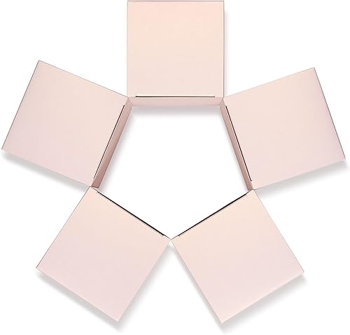 Miniatura 7 de Quotidian Cajas de regalo de papel con purpurina de lujo de 4 x 4 x 4 pulgadas para envolver regalos, galletas, panadería, dulces, chocolate,