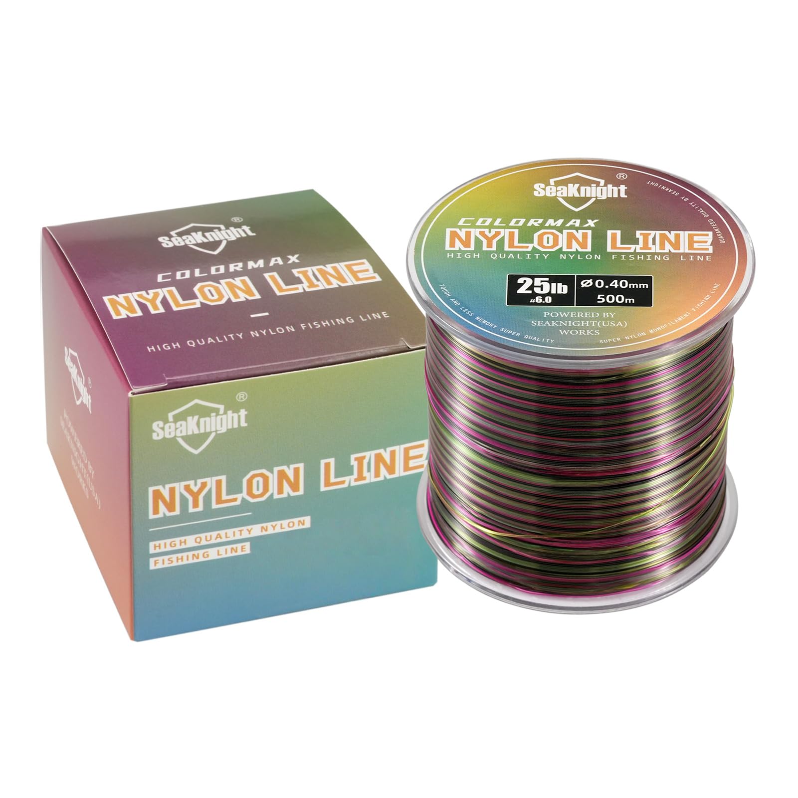 Seaknight COLORMAX Nylon Fishing Line 500M Smooth Monofilament Fishing Line Super Strong Carp Fishing Sea Fishing 2-35LB