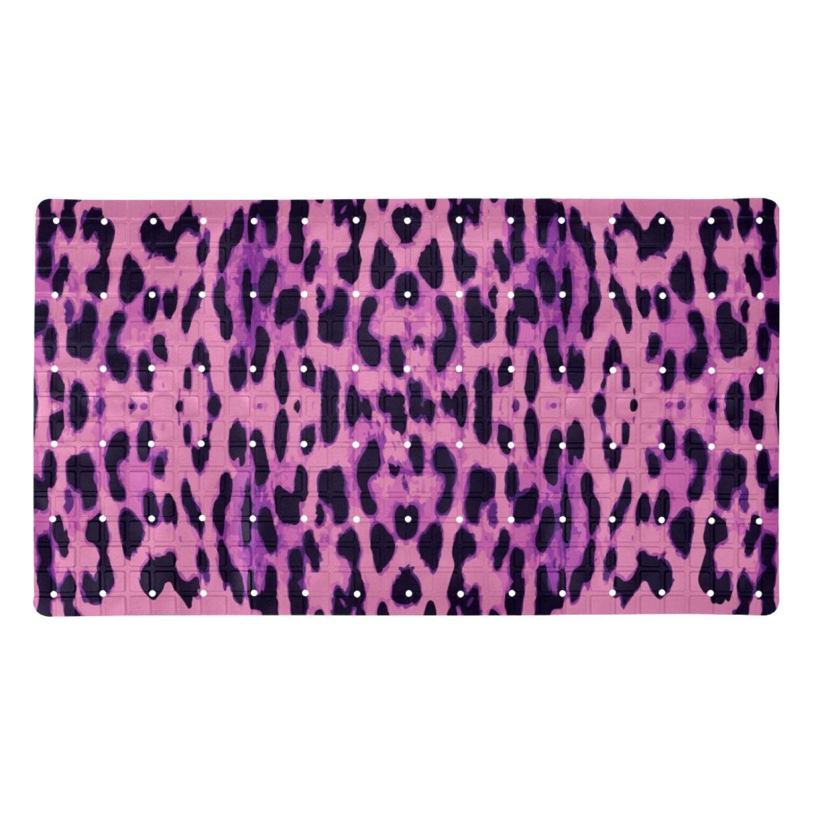Tapis de baignoire antidérapant 39x70 cm rose et violet pour douche sécurisée enfants