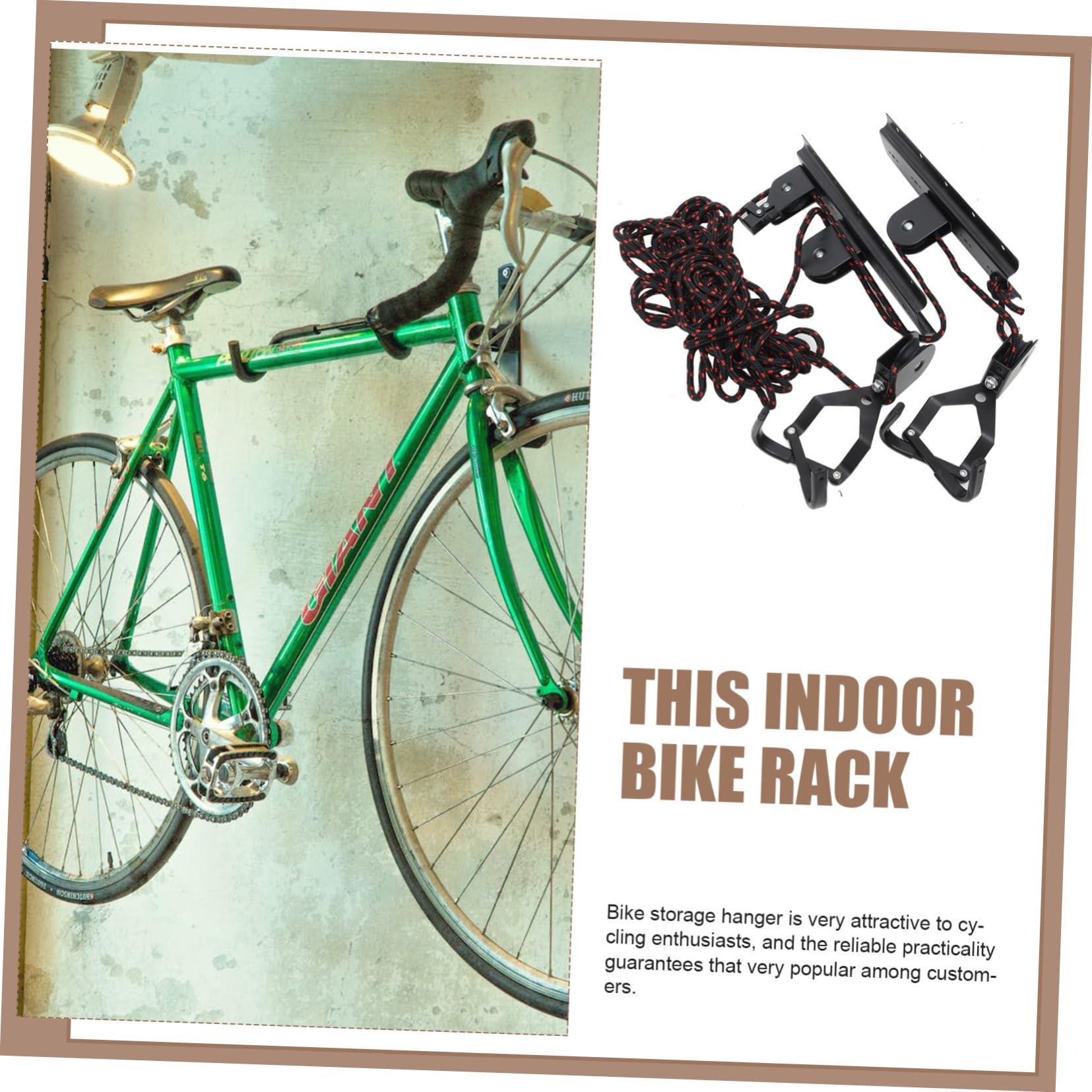 Mipcase Soporte de Bicicleta para Almacenamiento Colgador de Bicicleta Resistente y Práctico para Pared Gancho de Montaje y Kayaks Color Aleatorio