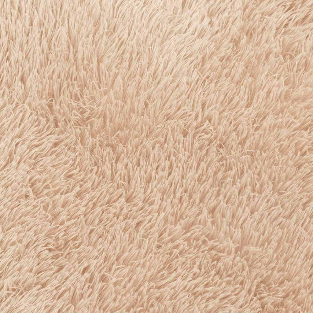 Tapis shaggy à poils longs Navara - Beige - 60 x 100 cm - Polyester - Moelleux - Doux - Antidérapant - Lavable - Pour salon, chambre à coucher, couloir - Avec haute hauteur de poils et
