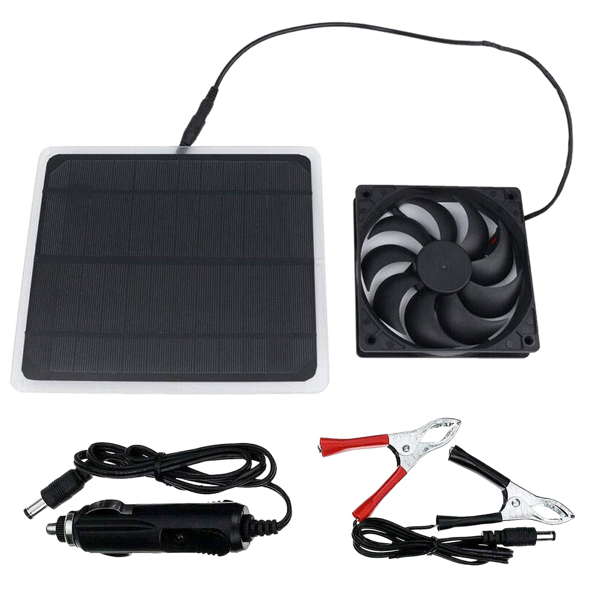Ventilador de escape solar 5.5w 12v kit impermeable extractor de aire para invernaderos caseros