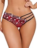 Sexy Panties for Women Butterfly Embroidered Underwear Mesh Panties Pack
