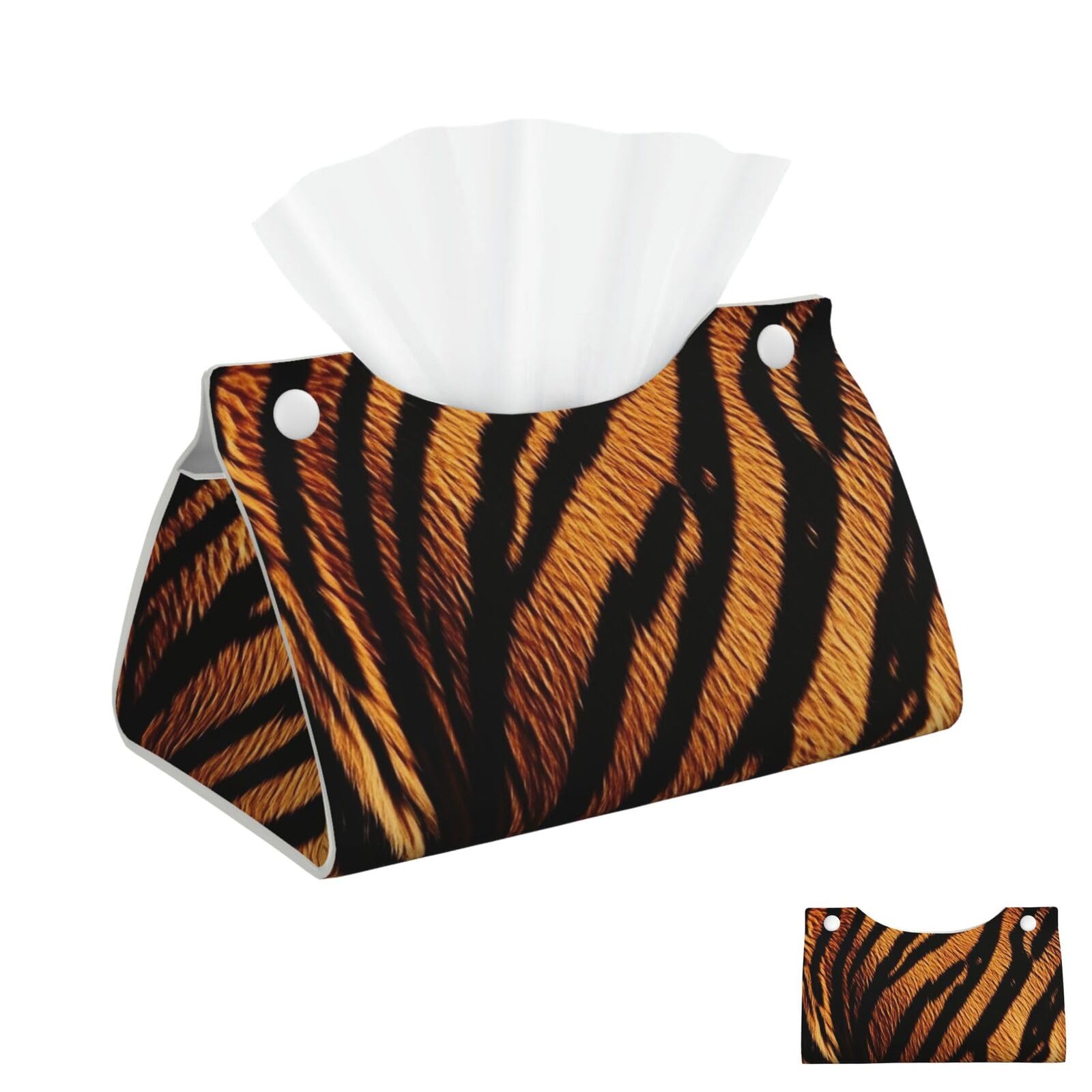 Tiger Pattern Tissue Box Cover Square Cube Boxes