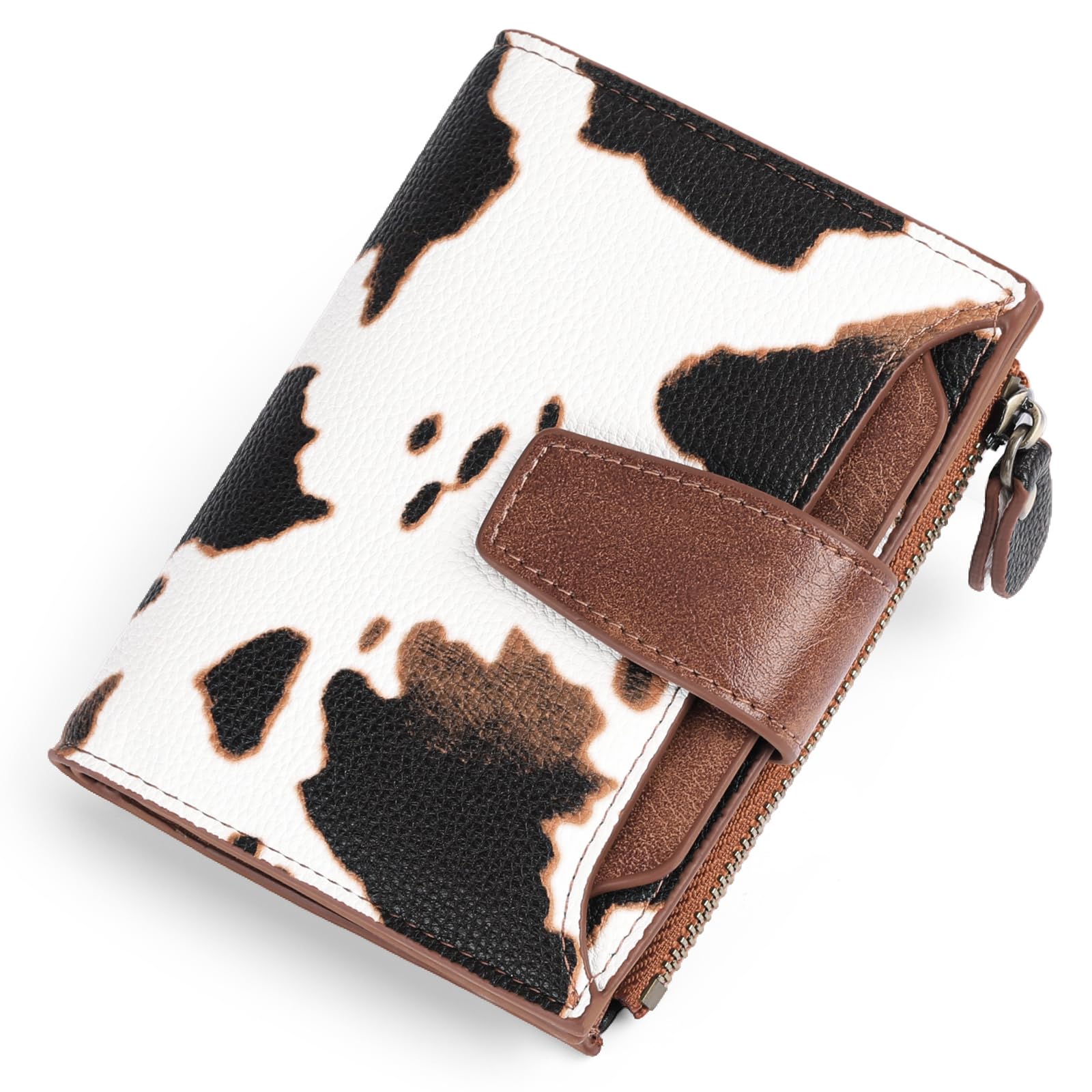 SENDEFN Portafoglio Donna in Pelle Vera Piccolo Portamonete Cute con Cerniera 14 Carte con Tanti Scomparti