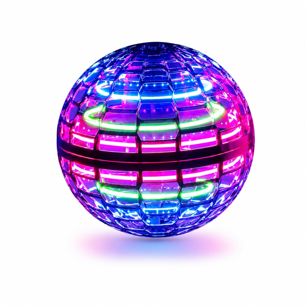 Drumstone { 2026 Brings 5 Years Warranty ) Flying Spinner Ball Rechargeable Magic Flying Toy for Kids & Adults | Hand Controlled Boomerang Hover Ball with RGB LED Lights | Portable USB Charging-image-14