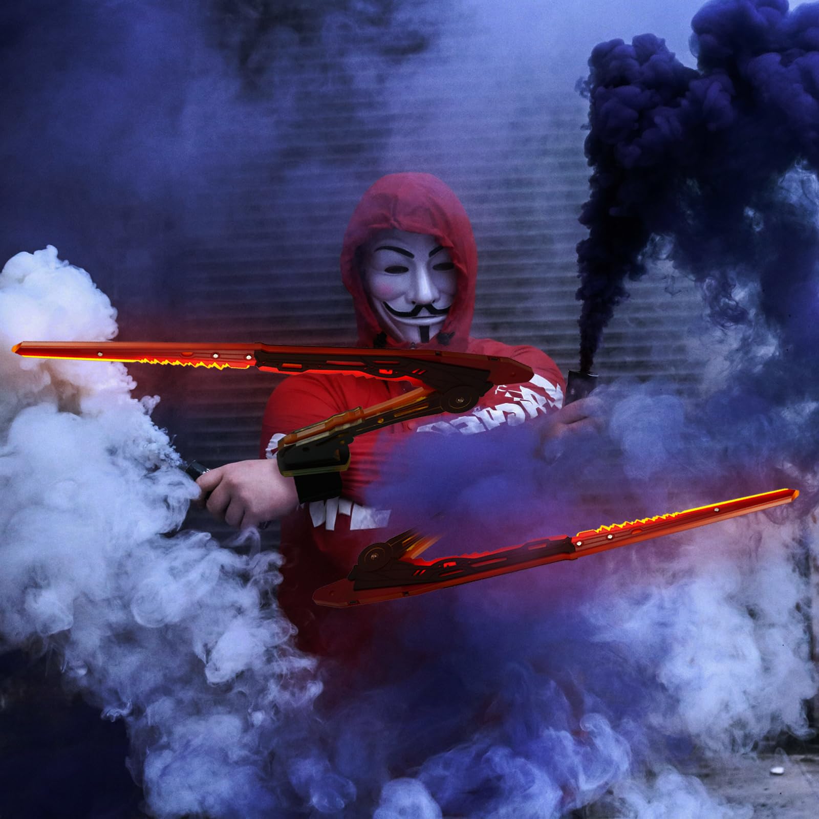 MILRCH Punk arm, Rechargeable LED Lights, Perfect gaming experience, A Must-Have For Any punk Enthusiast