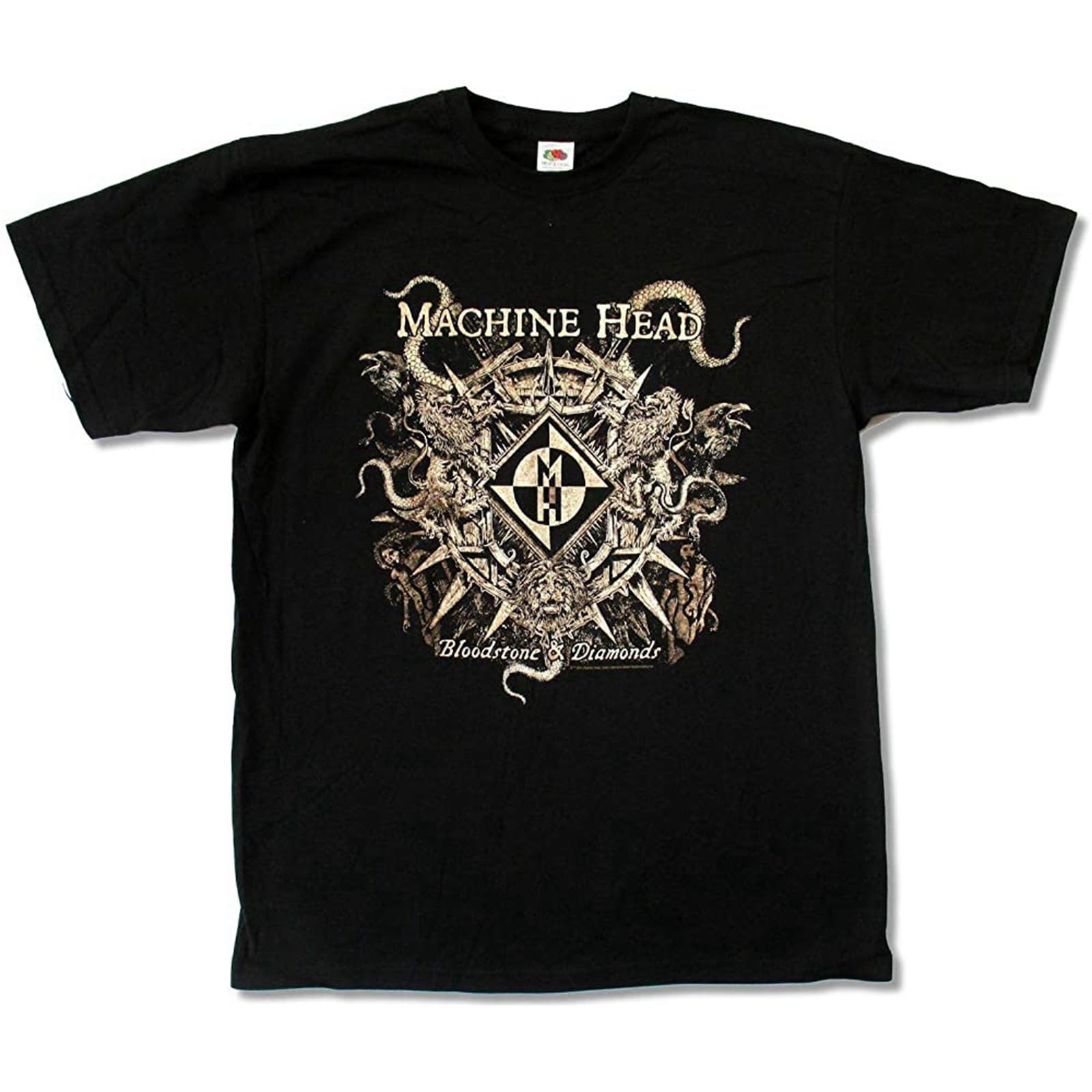 Suran Men's Black Machine Head Bloodstone Diamonds Songs T-Shirt Extra Large