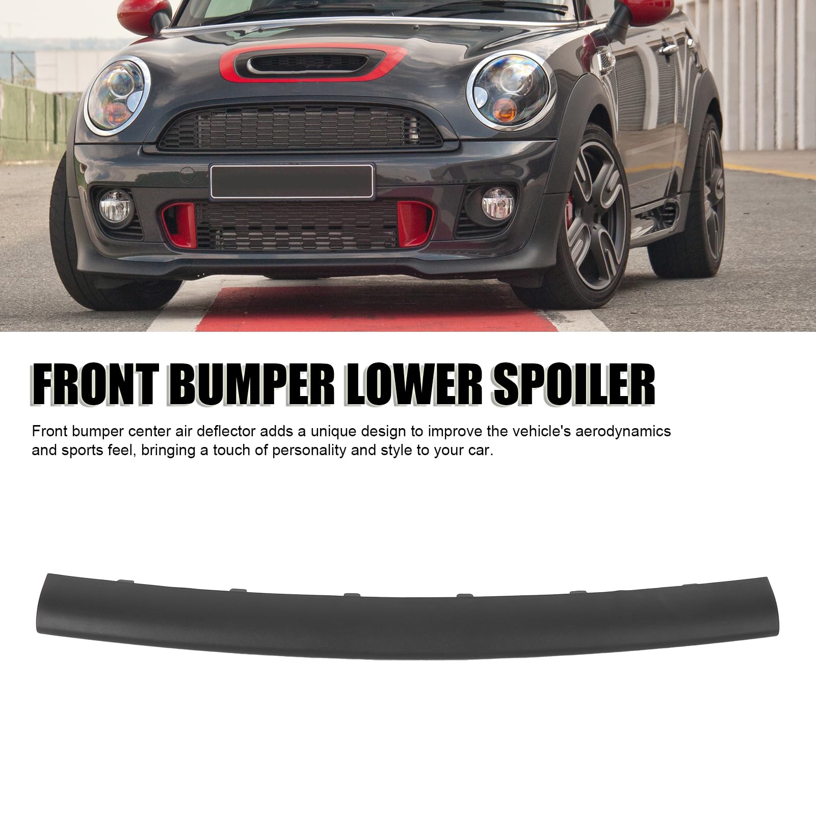 Przedni Zderzak Zderzacz Powietrza Dolna Wymiana Spoilera Dolna Dolna Spoiler dla R55 R56 R57 R58 R59 Modele LCI JCW Czarny Plastik z ZAKRĄDUJĄCEM CLIPS OEM 51117283372