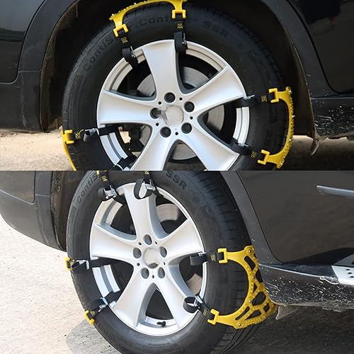 Miniatura 2 de 6 cadenas de nieve invisibles para coche, antideslizantes, para neumáticos de barro, cinturón antideslizante para cocheSUVcamión, hebilla para todas