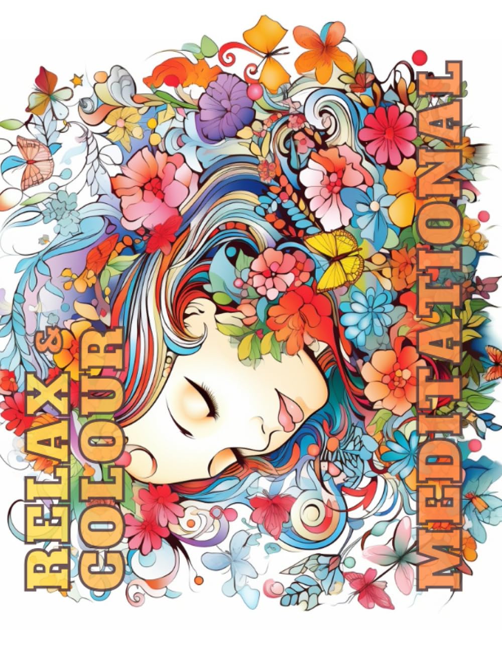 Meditative colouring book. ADHD, Autism: 50 pages for creative relaxing fun. Calming and creative colouring. Multiple hours of enjoyment