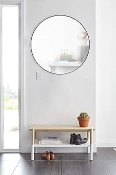 Amazon.com: Umbra Hubba Round Wall Mirror with Metallic Frame