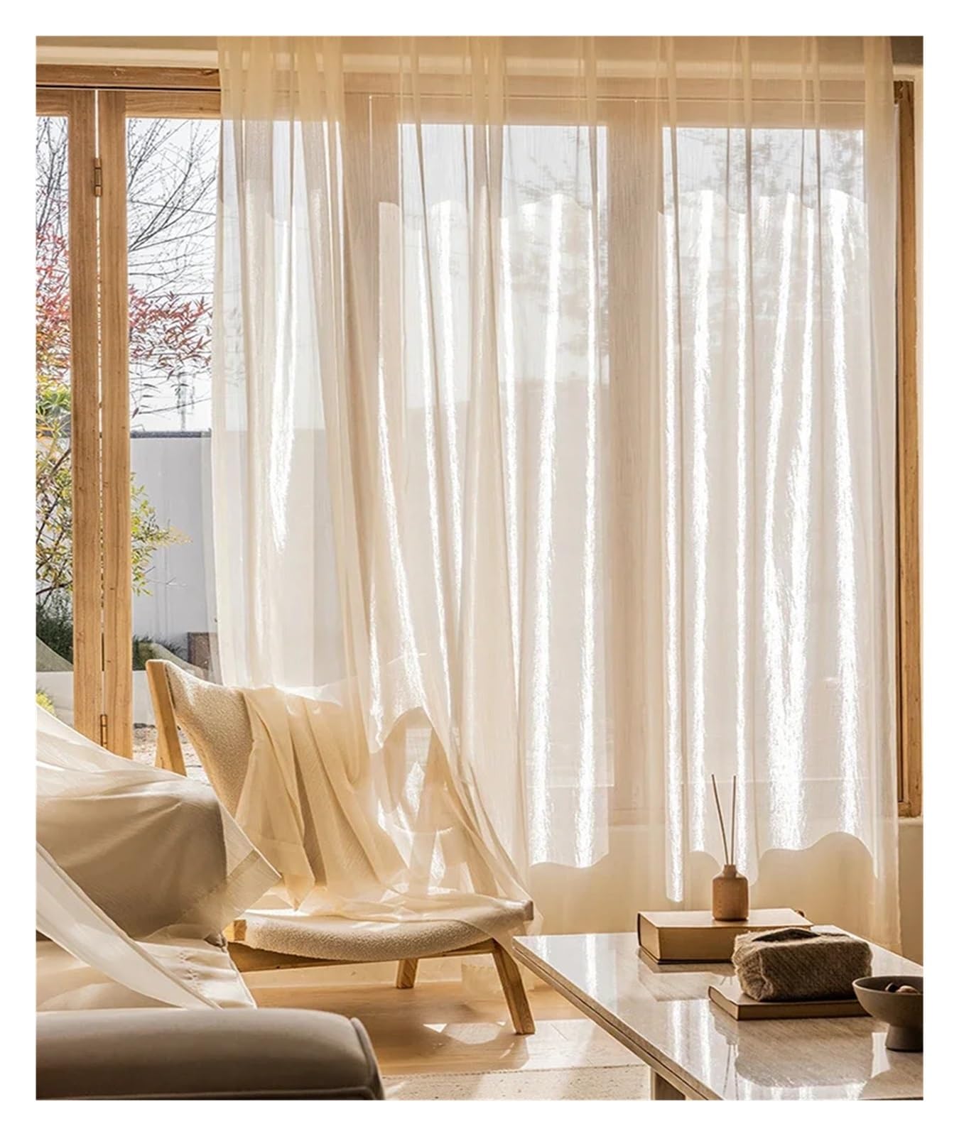 Cgrsdsd 01 Voile Curtains Gauze Curtain Living Room(,2_W132cmxh241cm)