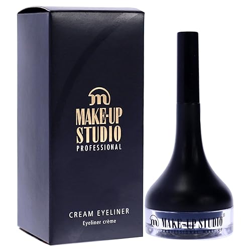 Miniatura 3 de Delineador de ojos en crema de maquillaje con brocha, crea un ojo ahumado perfecto, intenso, de color profundo, estructura suave, fácil de mezclar,