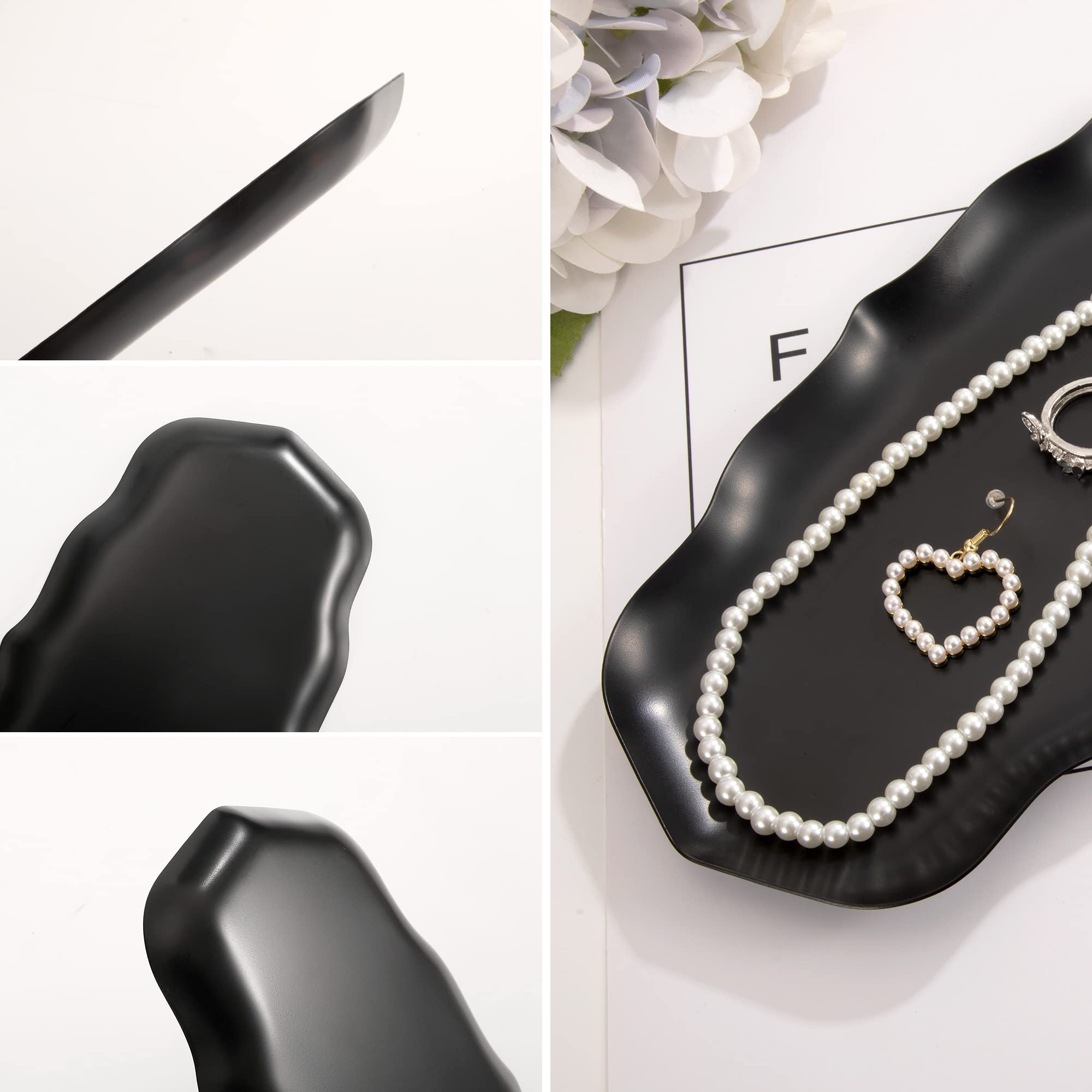 Vassoio Portaoggetti In Acciaio Inox Ovale - Organizer Per Gioielli, Cosmetici E Accessori - Foto 6