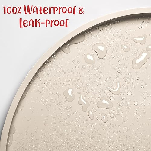 Miniatura 3 de DogBuddy - Tapete de silicona impermeable para la comida y el agua de perros y mascotas, tapete antideslizante con bordes para tazones de mascotas