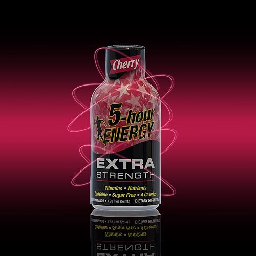 Miniatura 2 de 5 horas Energy Shot, Cereza extra fuerte, 1.93 onzas, 12 unidades