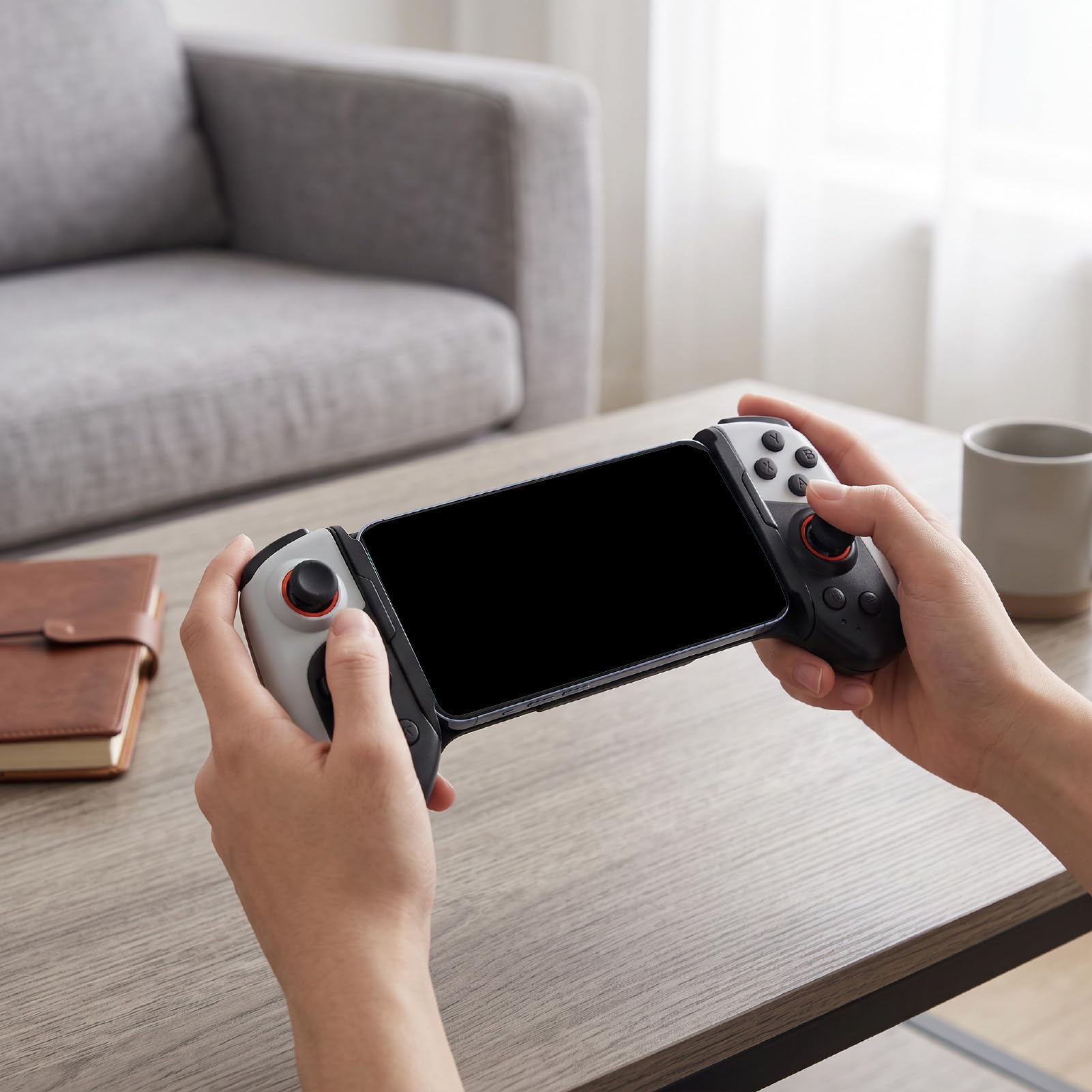 Controller di Gioco Mobile di Tipo C, Bassa Latenza | Plug and Play, Bluetooth, Impugnatura Ergonomica, Controller Telefonico Retrattile per PC Android IOS