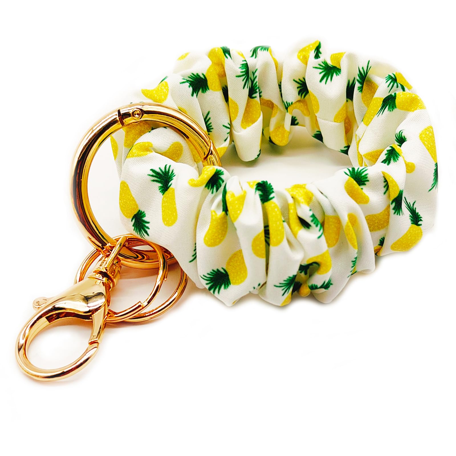 Junyuerly Wrist Strap Key Chain Elastic Scrunchie Bracelet Multifunctional Key Ring for Women