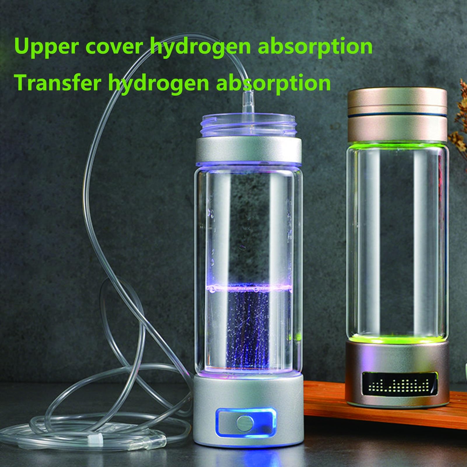 PAHION Botella De Agua Hidrogenada Portátil 250ML Generador Ionizador Tecnología SPE PEM Electrolisis Rápida 3 Min 3000PPB 18 Min hasta 9000PPB Alta Concentración para Hogar Oficina Viaje Uso Diario