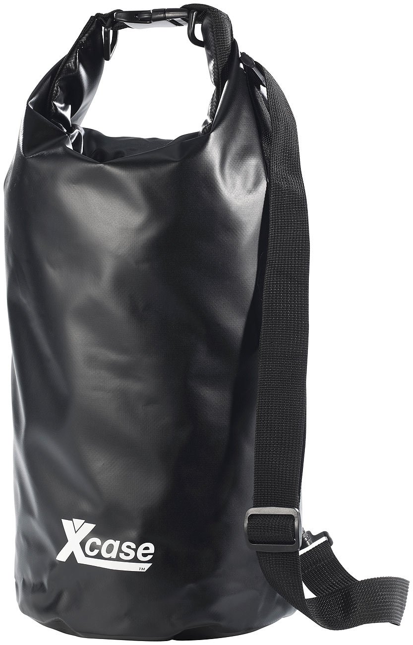 Xcase Rucksack wasserdicht: Urlauber-Set wasserdichte Packsäcke 16/25/70 Liter, schwarz (Wasserdichter Packsack-Rucksack, Wasserdichte Säcke Schwimmen, Unterwasserlicht)