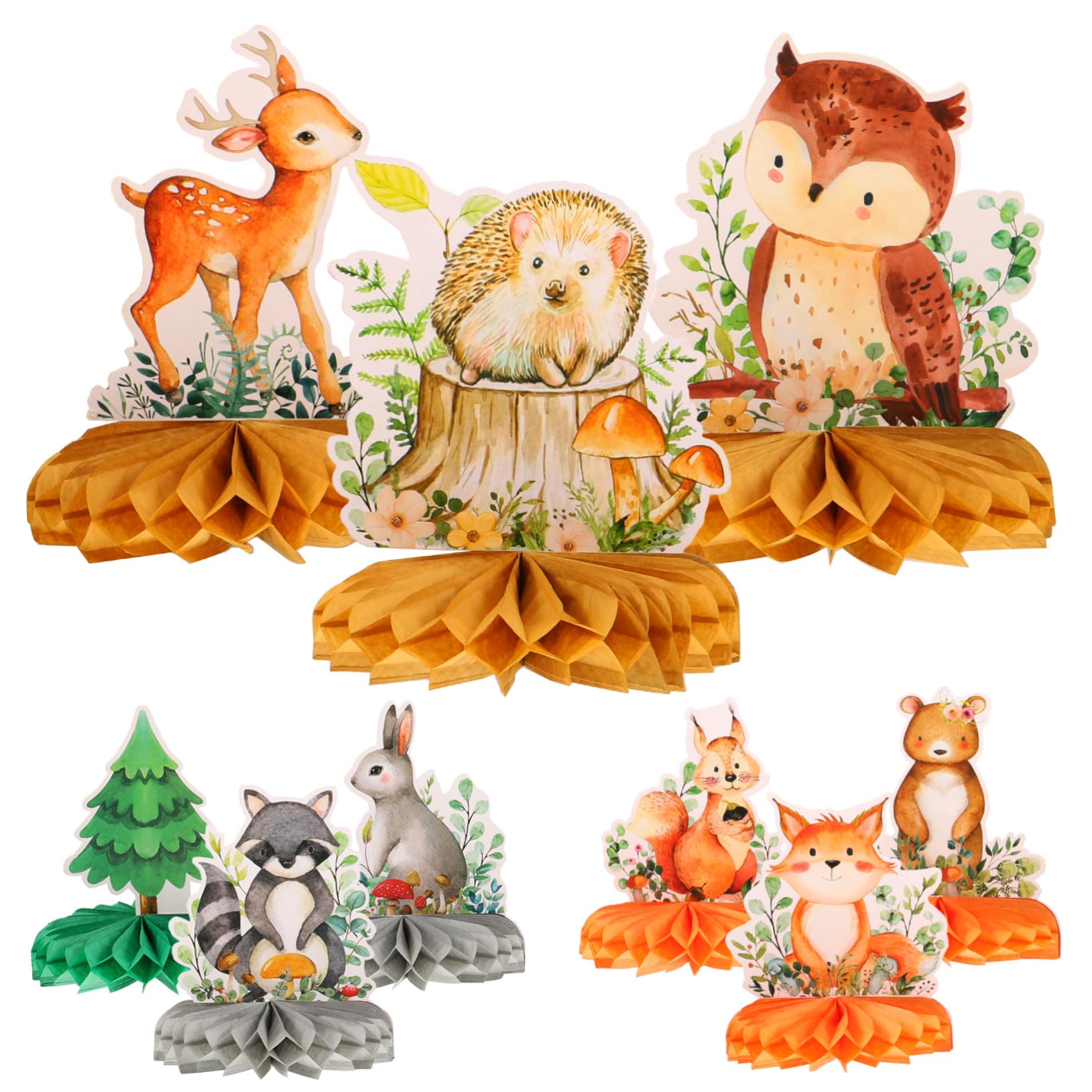 3 Ensembles Décorations De Table Animaux pour Centre De Table Thématique Animalier pour Fête 9 Pièces * 3