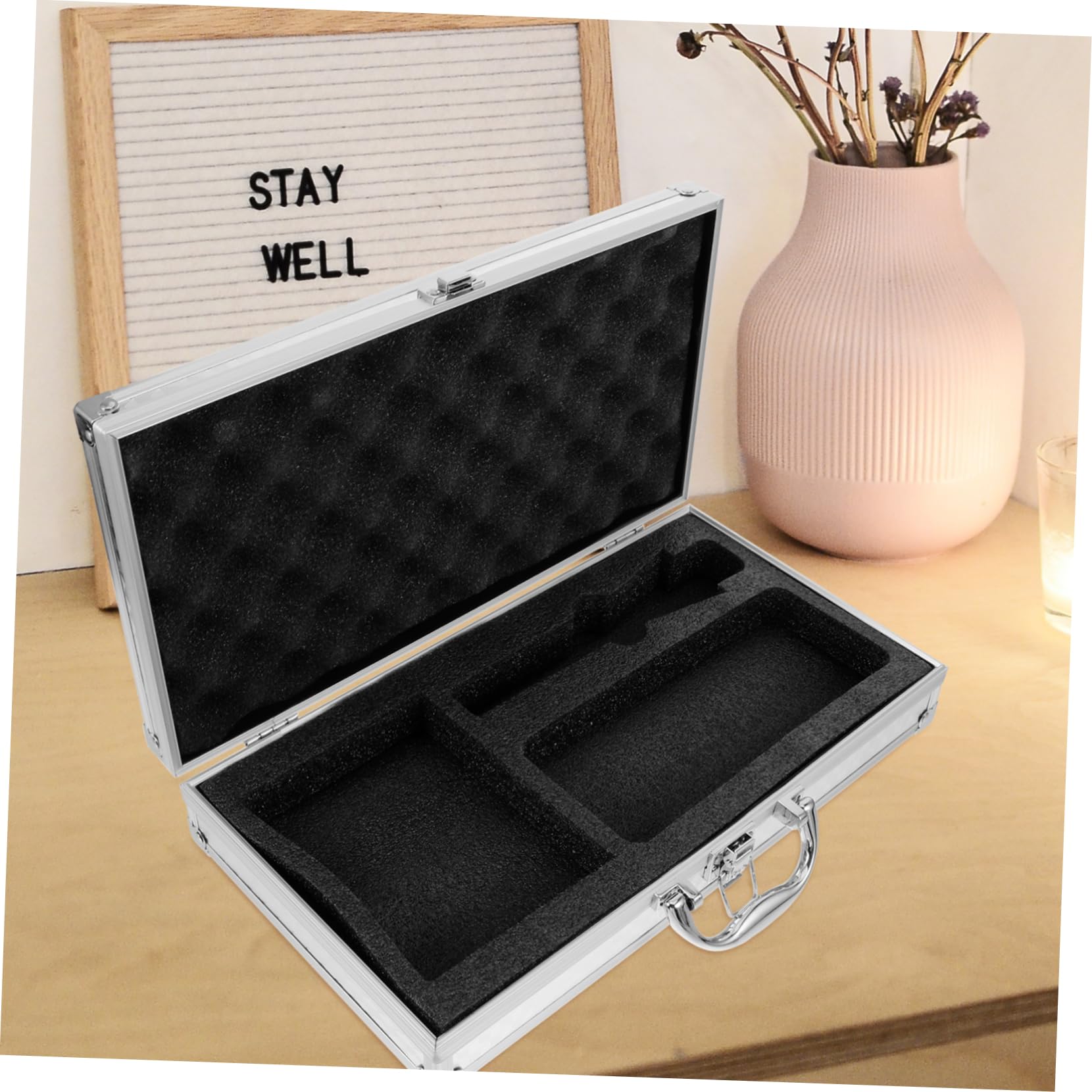 Toddmomy Handheld Protective Case Large for Ktv Mic Sound Card Case Alloy Construction