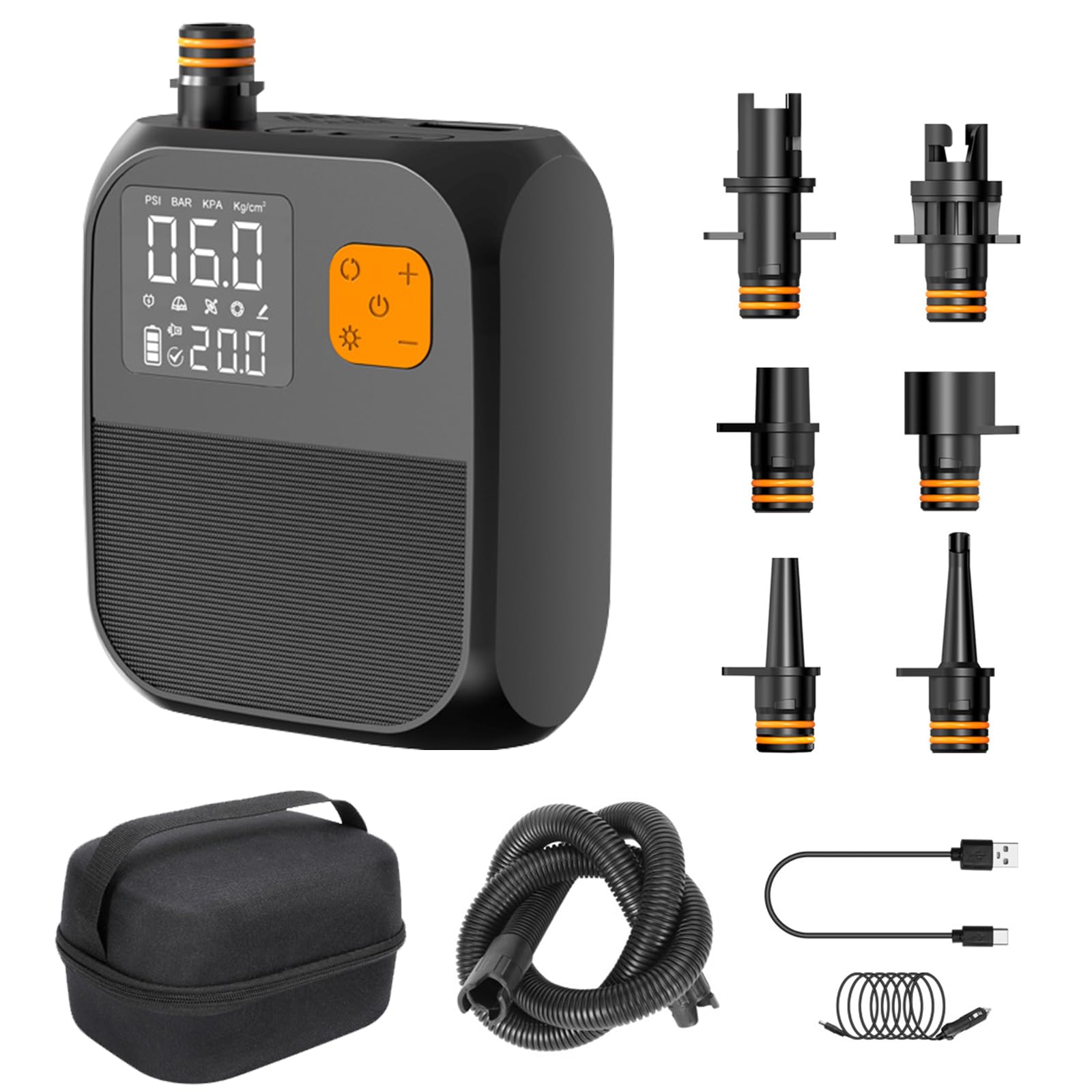 TECKZOON Pompe à air électrique sans fil portable SUP, 8000 mAh max