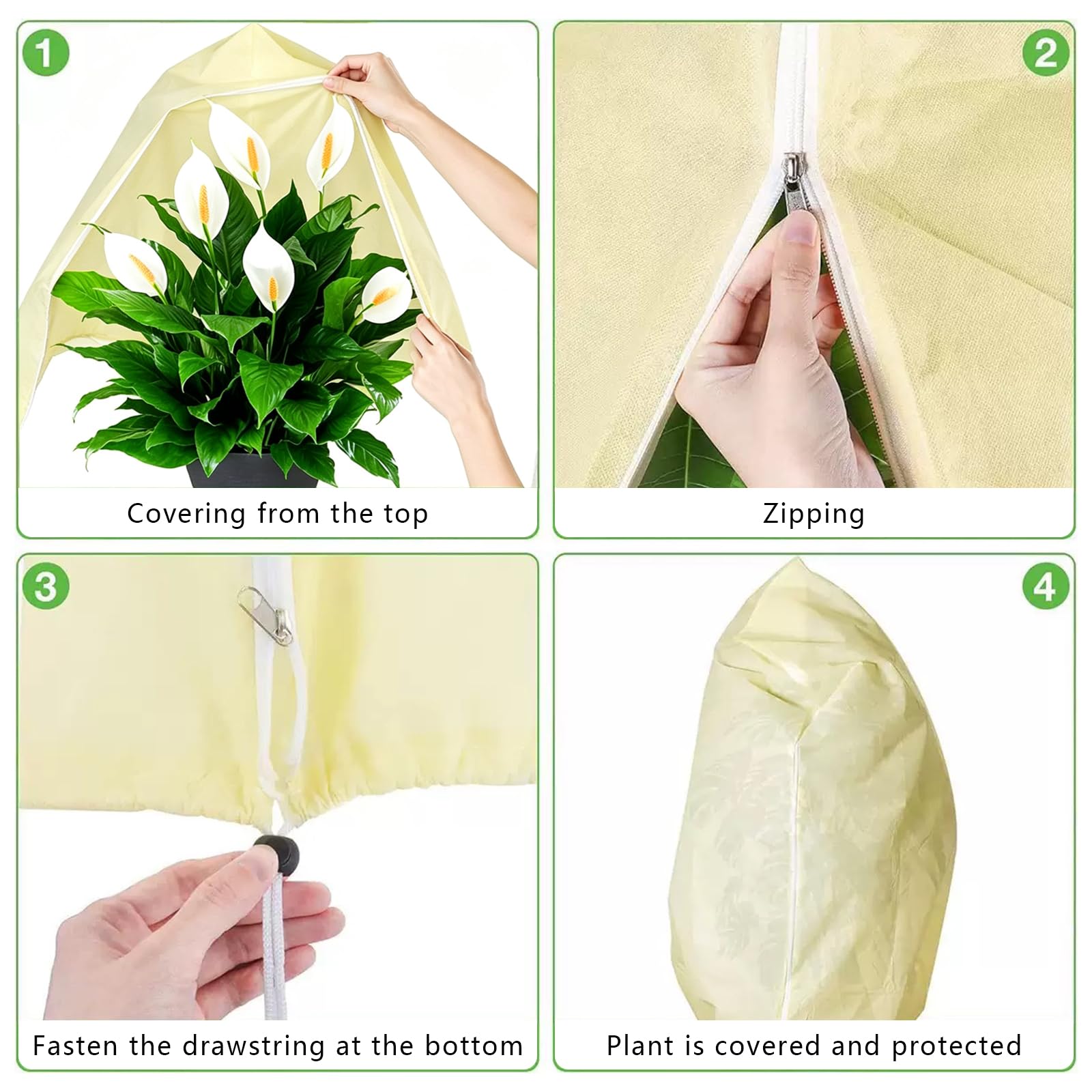 250 * 360cm Housse de Protection pour Plantes