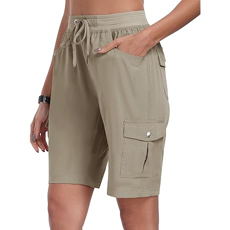 MoFiz Women's Quick Dry Work Shorts: Conquer Your Day with Pockets and Style
